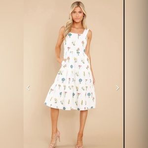 BTFL Life Imaya Embroidered Midi Dress- NEW WITH TAGS